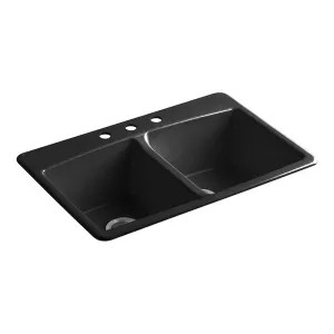 Kohler 5846-3-7 Kohler K-5846-3-7 Black Brookfield Top-Mounted Kitchen Sink