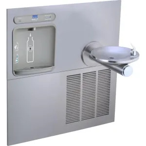 Elkay EZWS-ERPB8-RF Elkay EZWS-ERPB8-RF EZH2O Retrofit Bottle Filling Station w/ SwirlFlo Fountain, Soft Sides, Non-Filtered, 8 GPH, Stainless Steel