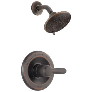 Delta T14238-RB Delta Lahara Monitor 14 Series Single-Handle Shower Faucet with 5-Setting Rain Showerhead, 1.75 GPM, Lever Handle, Venetian Bronze - T14238-RB