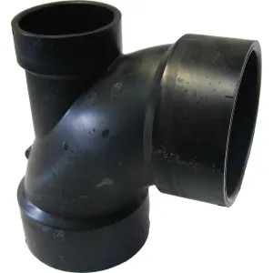 Commodity 3 Inch 90 Degree Elbow With 2 Inch Low Heel Inlet, ABS Constructio,