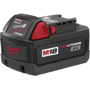 Milwaukee 48-11-1828 RedLithium M18 48-11-1828 High Capacity Slide-On Battery Pack, 18 V, Lithium-Ion