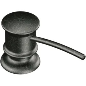 Moen 3944PW Moen 18oz Refillable Soap/Lotion Dispenser for Kitchen/Bathroom, Round, Pewter - 3944PW
