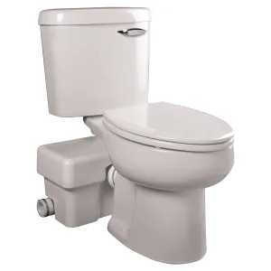 Liberty ASCENTII-ESW Liberty Ascent Complete Macerating Toilet System, 1.28 gpf, Vitreous China, 1/2 hp, 7-inch Rough-in, White, 1-inch Discharge - II-ESW