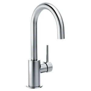 Delta 1959LF Delta Trinsic One-Handle Single Hole Deck Mount Chrome Bar/Prep Sink Faucet with Ceramic Disc Cartridge, 1.5 GPM, Lever Handle, ADA - 1959LF