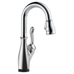 Delta 9678T-DST Delta Leland Pull-Down Bar/Prep Faucet, Single Handle, Touch2O, TouchClean, Diamond Seal, 1.8 GPM, Chrome - 9678T-DST
