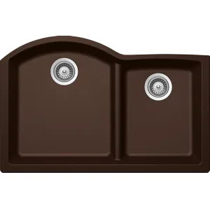 Schock EDON175YU086 Schock EDON175YU086 Chocolate Edo-Series Undermount Double-Bowl Kitchen Sink