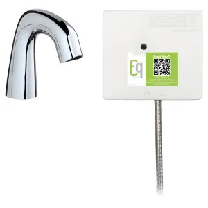 Chicago Faucet EQ-D11A-11ABCP-MP Chicago Faucets EQ-D11A-11ABCP-MP EQ Chrome EQ Curved Series Lavatory Sink Faucet with Hands-free Infrared Detection - Master Pack of 6