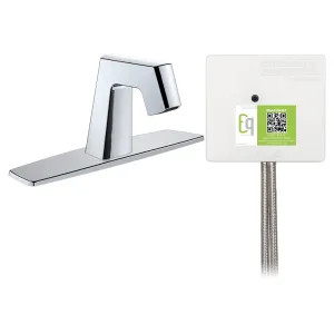Chicago Faucet EQ-B13B-21ABCP Chicago Faucets EQ-B13B-21ABCP EQ Chrome EQ Angular Series Lavatory Sink Faucet with Hands-free Infrared Detection