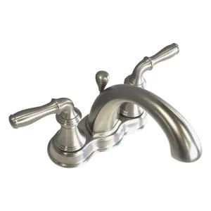 Kohler 393-N4-BN Kohler Devonshire Two-Handle Brushed Nickel Centerset Bathroom Faucet, 1.2 GPM, Lever Handle, Three-Hole, WaterSense - K-393-N4-BN 