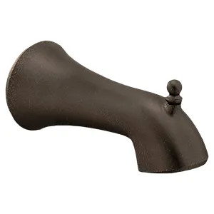 Moen 175385ORB Moen Wynford Wall Mounted Oil Rubbed Bronze Tub Spout with Pull-Up Diverter, Slip Fit, 1/2-inch Connection Size - 175385ORB