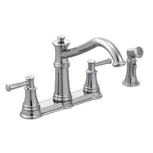 Moen 7255C Moen Belfield Two Handle Kitchen Faucet w/ Side Spray, Chrome - 7255C