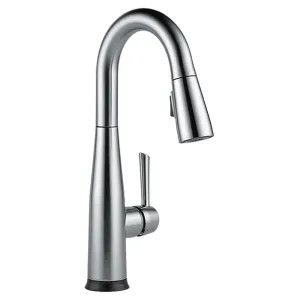 Delta 9913T-AR-DST Delta Essa Touch2O Single Handle Pull-Down Bar/Prep Faucet, Arctic Stainless - 9913T-AR-DST