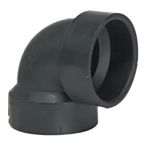 Commodity 1-1/2 Inch ABS 90 Degree Vent Elbow, ABS Construction