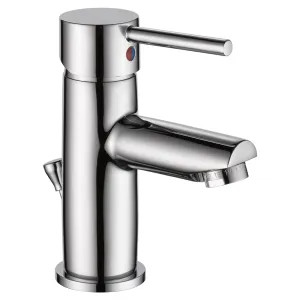 Delta 559LF-PP Delta Modern Tubular Single-Hole Chrome Lavatory Faucet, Metal Pop-Up, 1.2 GPM, Single-Handle, Rounded Lever Handle, Project Pack - 559LF-PP
