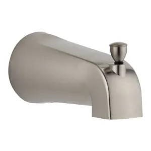 Delta RP81273SS Delta Windemere Stainless Steel Tub Spout with Pull-Up Diverter, Slip-On, 5-3/8in Spout Length,  Wall-Mount Single Hole Installation, Brass Construction - RP81273SS