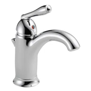 Peerless P188627LF Peerless Claymore Single-Hole Bathroom Faucet with 50/50 Pop-Up Drain, Single-Handle, 1.2 GPM, Lever Handle, Chrome - P188627LF