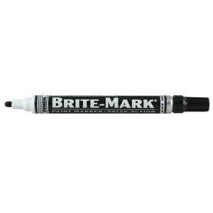 Dymon 84002 Brite-Mark 84002 General Purpose Valve Action Paint Marker, Black, Medium Felt