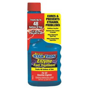 Start Brite 14308 Star Tron 14308 Enzyme Small Engine Formula Gasoline Fuel Additive, 8 oz, Bottle, Clear, Liquid