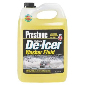 Prestone AS-250 Prestone De-icer AS-250 Windshield Washer Fluid, 1 gal Plastic Bottle, Yellow Liquid