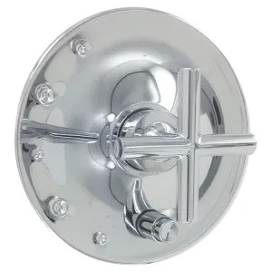 Kohler T14501-3-CP Kohler Purist Rite-Temp Valve Trim w/ Push-Button Diverter, Cross Handle, Polished Chrome - K-T14501-3-CP
