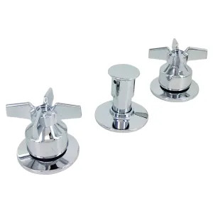 Kohler T7751-3-CP Kohler K-T7751-3-CP Polished Chrome Triton 3-Handle Wall-Mount Trim 