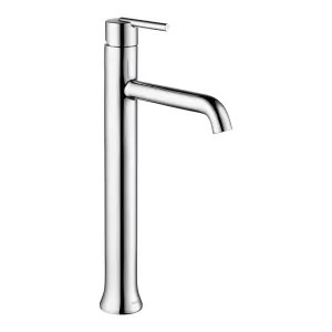 Delta 759-DST Delta Trinsic Tube Spout Chrome Vessel Lavatory Faucet, Less Drain, 1.2 GPM, Single-Handle, DIAMOND Seal, Lever Handle - 759-DST