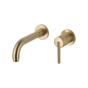 Delta T3559LF-CZWL Delta Trinsic Tube Spout Wall-Mount Champagne Bronze Lavatory Faucet Trim for 4
