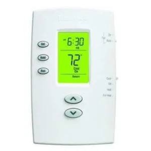 Honeywell TH2210DV1006 Honeywell PRO 2000 Vertical Programmable Thermostat, 2 Heat/1 Cool Heat Pumps, White - TH2210DV1006