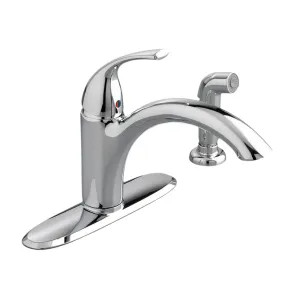 American Standard 4433.001.F15.002 American Standard Quince Single Handle Kitchen Faucet w/ Side Spray, 1.5 gpm, Chrome - 4433001F15.002