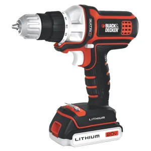 Black & Decker BDCDMT120C Black & Decker BDCDMT120 Lightweight Cordless Drill, 20 V, Li-Ion, 3/8 in Keyless Chuck, 0 - 800 rpm