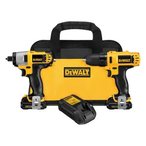 Dewalt DCK211S2 Dewalt DCK211S2 Combo Kit, 9 Pieces, 12 V Li-Ion, 1.5 Ah