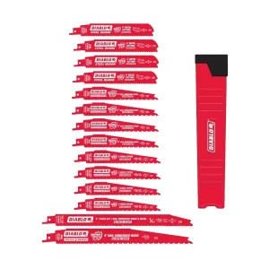 Diablo DS0014S Diablo 14-Piece Bi-Metal Reciprocating Saw Blade Set - DS0014S