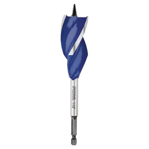 Irwin 3041009 Speedbor Max 3041009 Wood Boring Bit, 1-1/4 in Dia x 6 in OAL, Carbon Steel, Bright, 3 in Flute