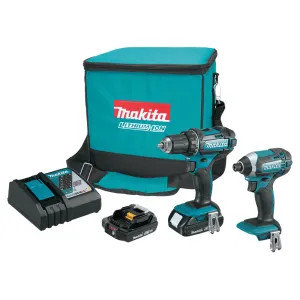 Makita CT225R Makita CT225R 18V LXT Lithium-Ion Compact Cordless 2-Pc. Combo Kit (2.0Ah)