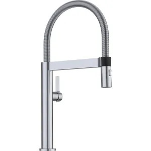 Blanco 441623 Blanco Culina Single Handle Mini Pull-Down Kitchen Faucet, 2.2 GPM, Satin Nickel - 441623