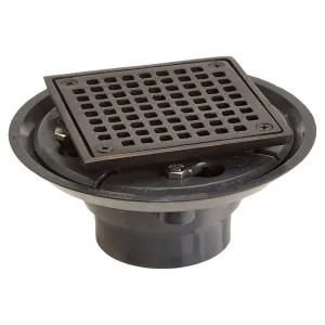 Jones Stephens D5094WB Jones Stephens 2 Inch x 3 Inch Old World Bronze Shower Drain With Strainer - D5094WB