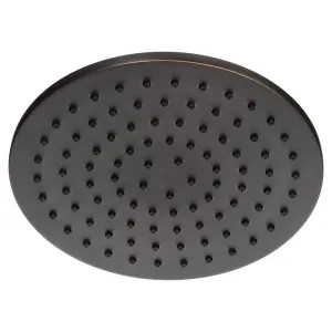 Jones Stephens S0192RB Jones Stephens Contemporary 8in Round Rain Shower Head with Rubber Tips, 2.5 GPM, Brass, Oil Rubbed Bronze - S0192RB
