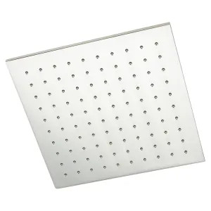 Jones Stephens S0195BN Jones Stephens Contemporary 10in Square Shower Head with Rubber Tips, 2.5 GPM, Brushed Nickel - S0195BN