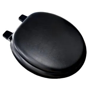 Jones Stephens C3B5R290 Jones Stephens C3B5R290 Black Round Padded Wood Toilet Seat