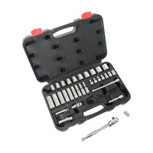 Vulcan TS1033 Vulcan 33-Piece Socket Set with 3/8