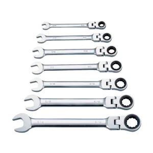 Vulcan FPG7M Vulcan 7-Piece Wrench Set, Chrome Vanadium Steel, Mirror Polish, Silver - FPG7M 