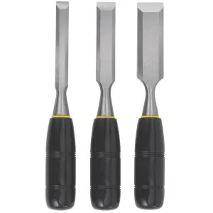 Stanley 16-150 Stanley 150 Wood Chisel Set With Polypropylene Handle, 3 Pieces, 7-3/4