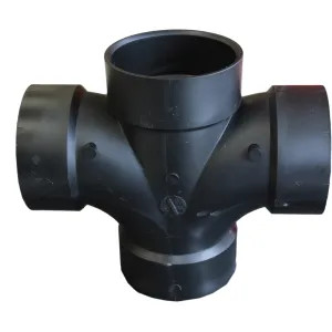 Commodity  4-Inch DWV Double Sanitary Tee Drain Waste, Non-Reducing, ABS Construction