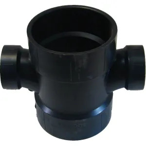Commodity  4 x 2 Inch ABS Double Sanitary Tee, ABS Construction