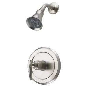 Ultra Faucets UF78803-1 Ultra Faucets Sweep Collection Single-Handle Pressure-Balanced Shower Faucet, Metal Lever Handle, ADA, Brushed Nickel - UF78803-1