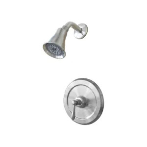 Ultra Faucets UF78903-1 Ultra Faucets Contour Collection Single-Handle Pressure-Balanced Shower Faucet, Metal Lever Handle, ADA, Brushed Nickel - UF78903-1