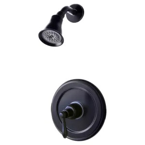 Ultra Faucets UF78905-1 Ultra Faucets Contour Collection Single-Handle Pressure-Balanced Shower Faucet, Metal Lever Handle, ADA, Oil-Rubbed Bronze - UF78905-1