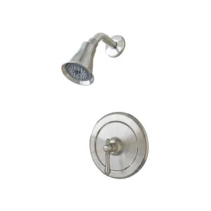 Ultra Faucets UF78703-1 Ultra Faucets Prime Collection Single-Handle Pressure-Balanced Shower Faucet, Metal Lever Handle, ADA, Brushed Nickel - UF78703-1