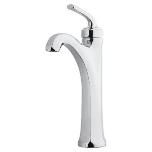 Pfister LG40-DE0C Pfister Arterra Single-Hole Vessel Bathroom Faucet, Single-Handle, 1.2 GPM, Lever Handle, Pfast Connect, Pforever Seal, Less Pop-Up, Polished Chrome - LG40-DE0C