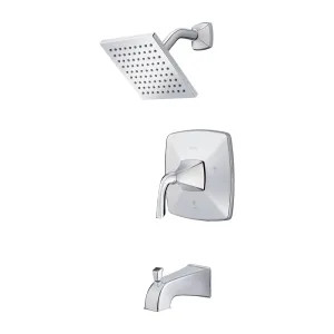 Pfister LG89-8BSC Pfister  Bronson Single Lever Handle Polished Chrome Raincan Tub and Shower Trim Kit, QuickConnect Spout, SecurePfit, 1.8GPM - LG89-8BSC